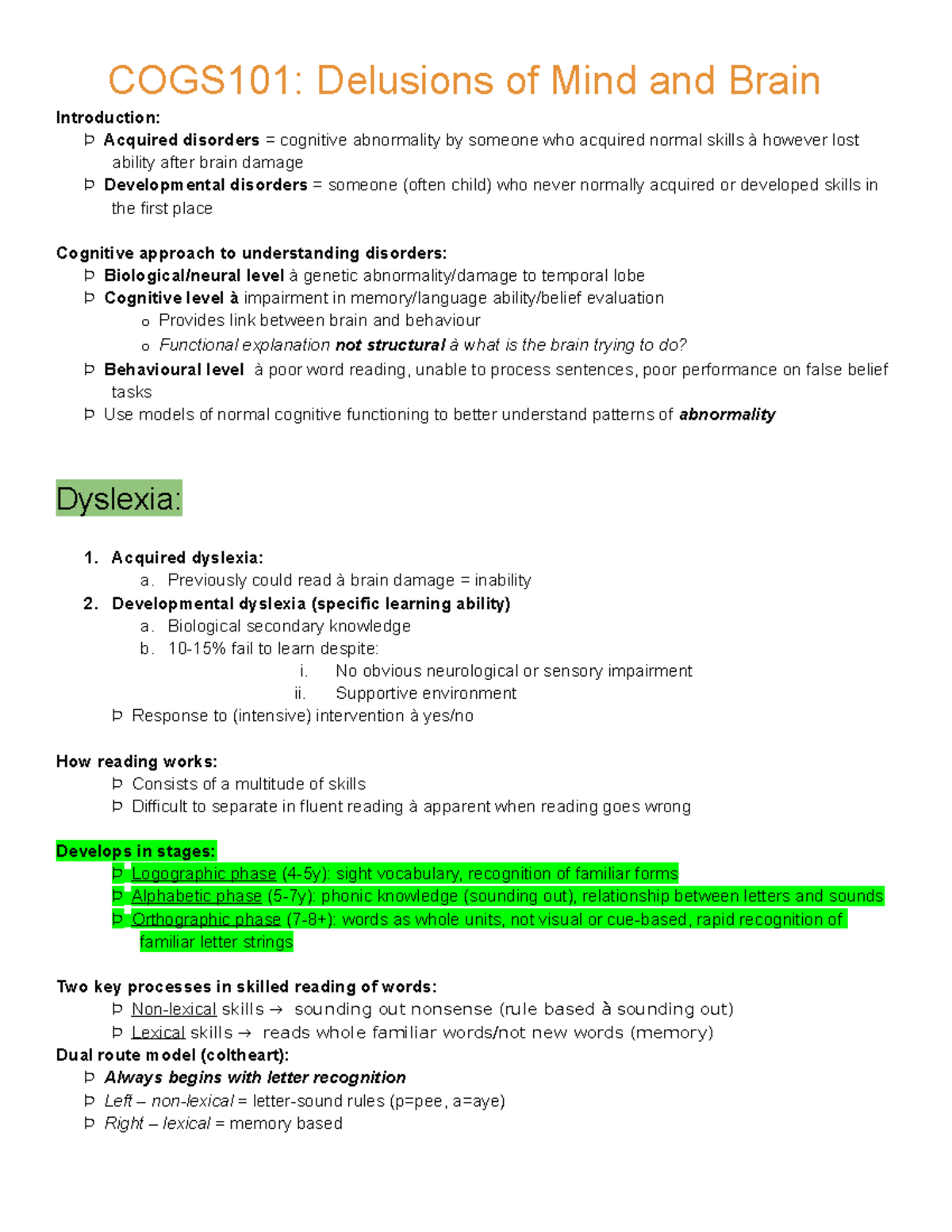 Cogs101 Study Notes Cogs100 Mq Studocu