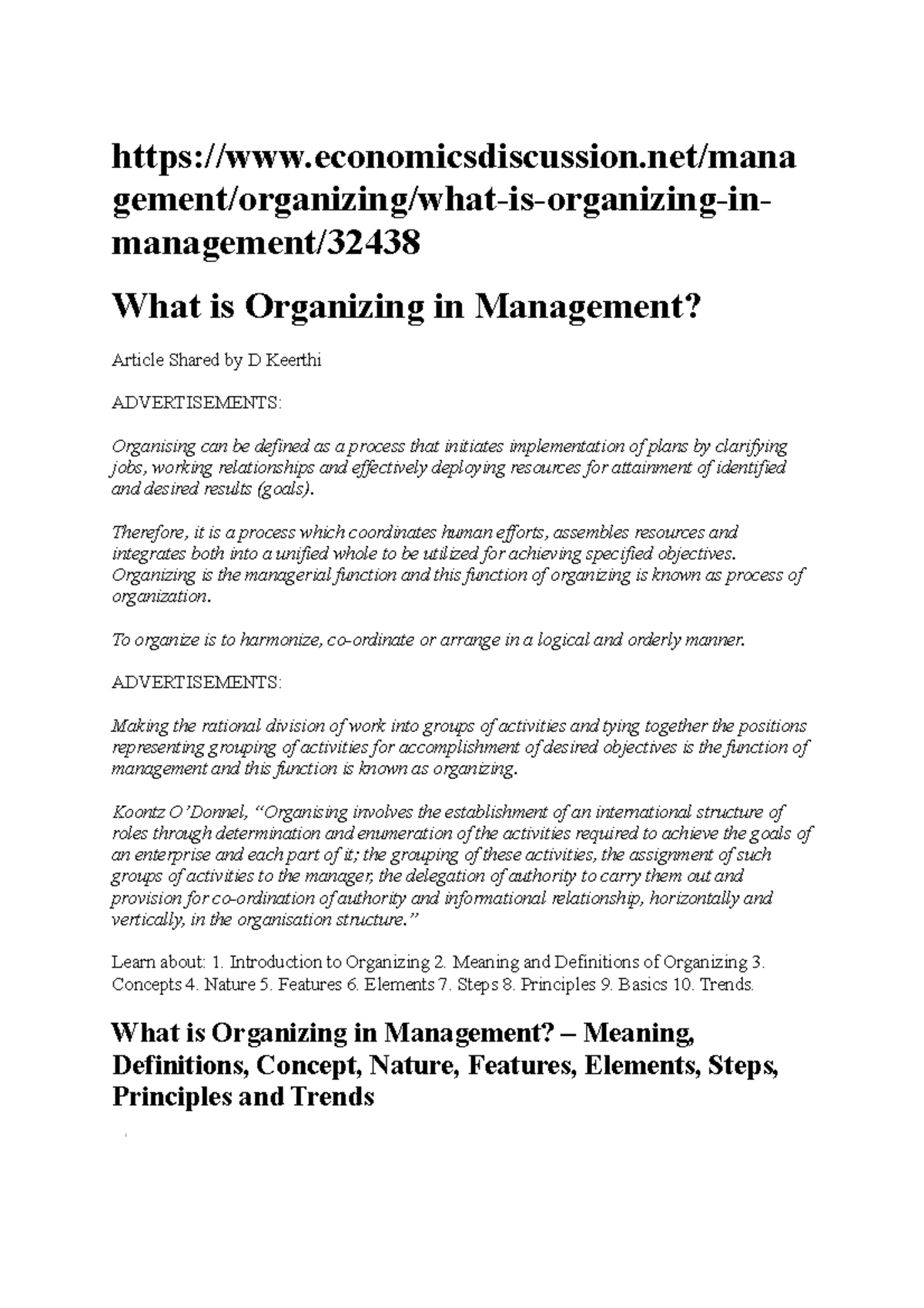 Materi Sesi 4b Organizing In Management - Economicsdiscussion/mana ...