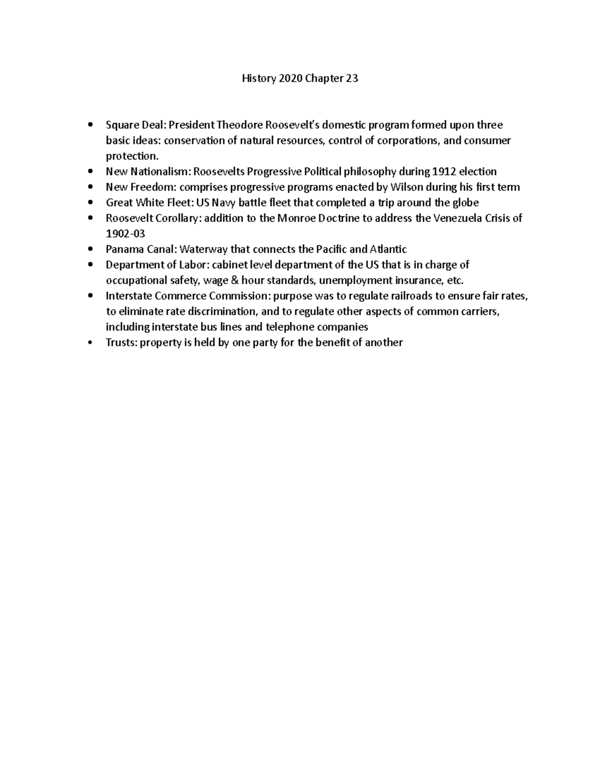 History 2020 Chapter 23 History 2020 Chapter 23 Square Deal