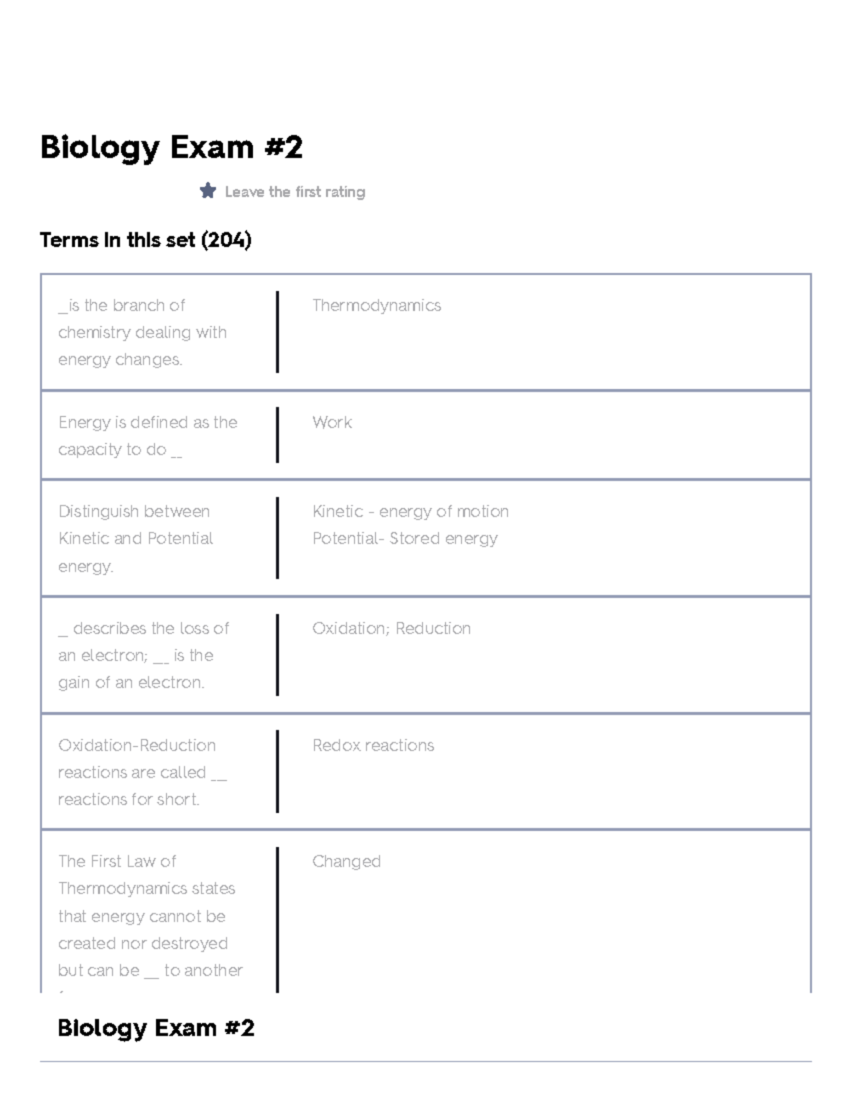 Biology Exam #2 Flashcards Quizlet - Biology Exam Leave The First ...