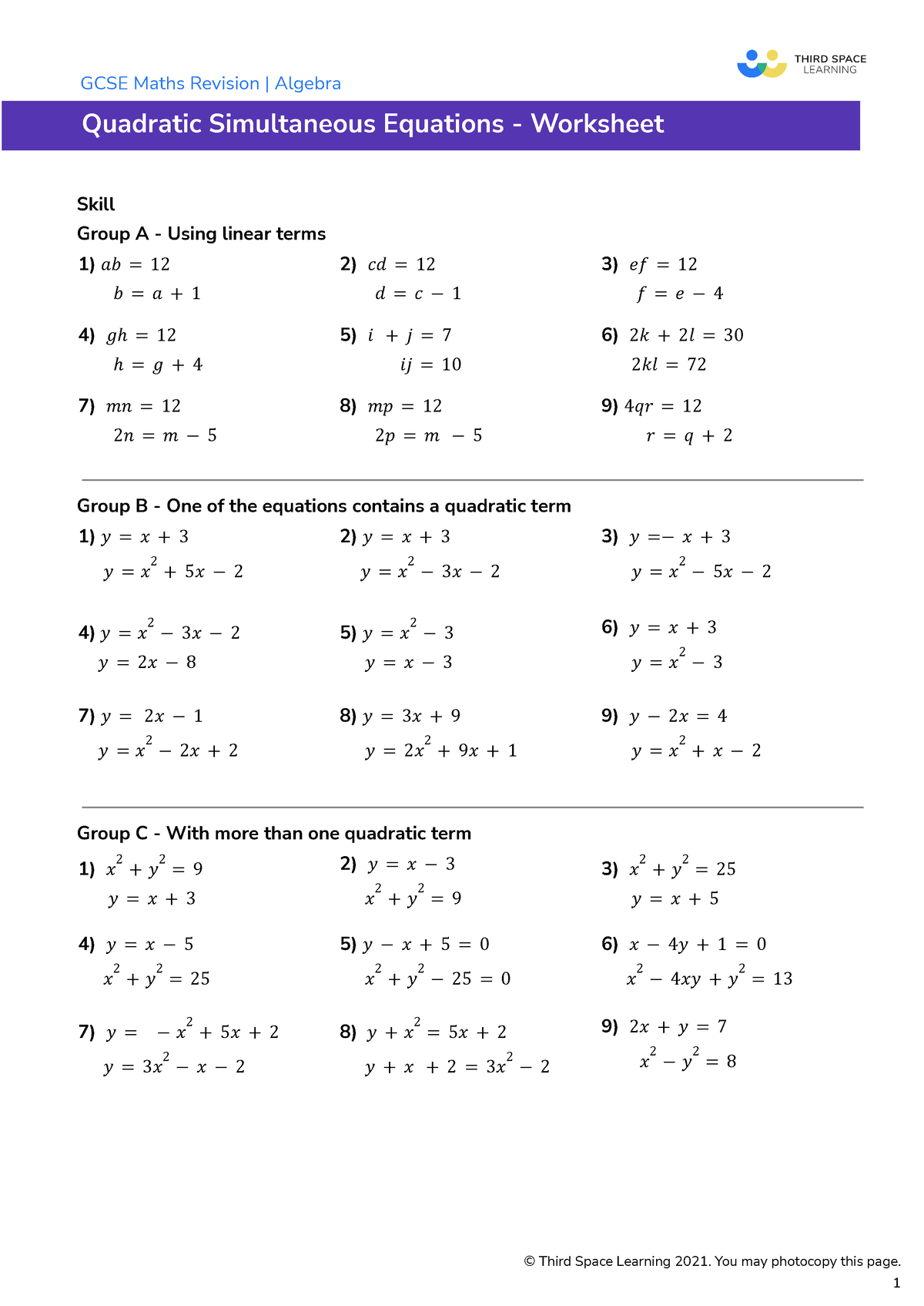 Third-Space-Learning-Quadratic-Simultaneous-Equations-GCSE-Worksheet ...