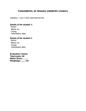 Chm 457 lab report 2 - chm457 - Introduction : The topic on alkyl ...