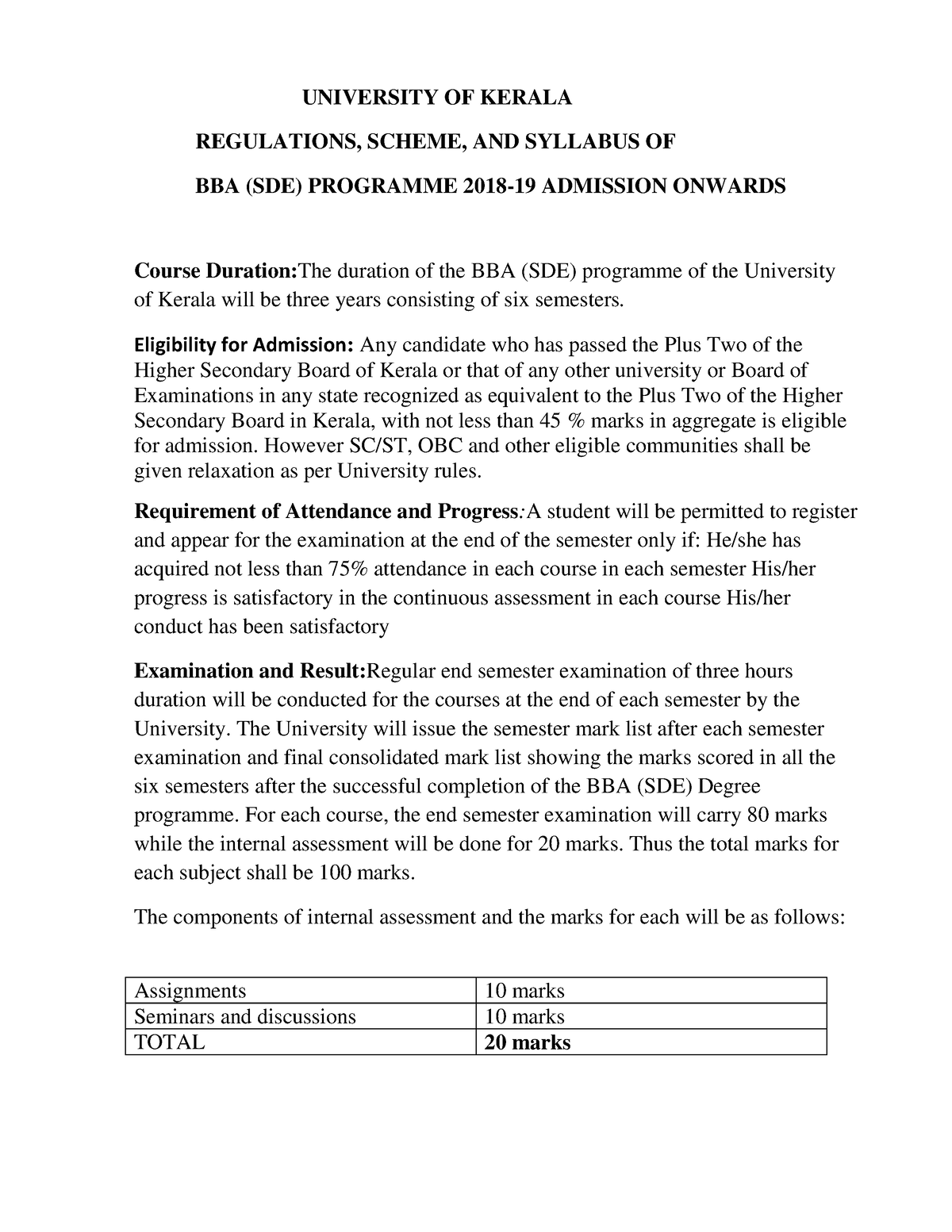 bba-scheme-2018-notes-university-of-kerala-regulations-scheme-and