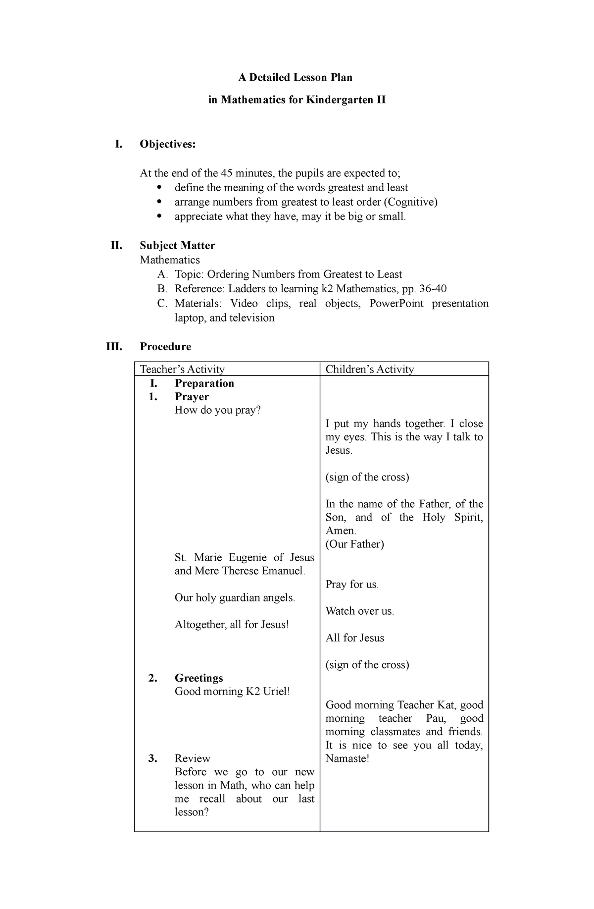 ST-Math-LP1 - LP MATH - A Detailed Lesson Plan in Mathematics for ...