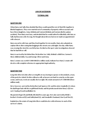 Tutorial Task 2intestate Succession On Division Of Estate Laws4059