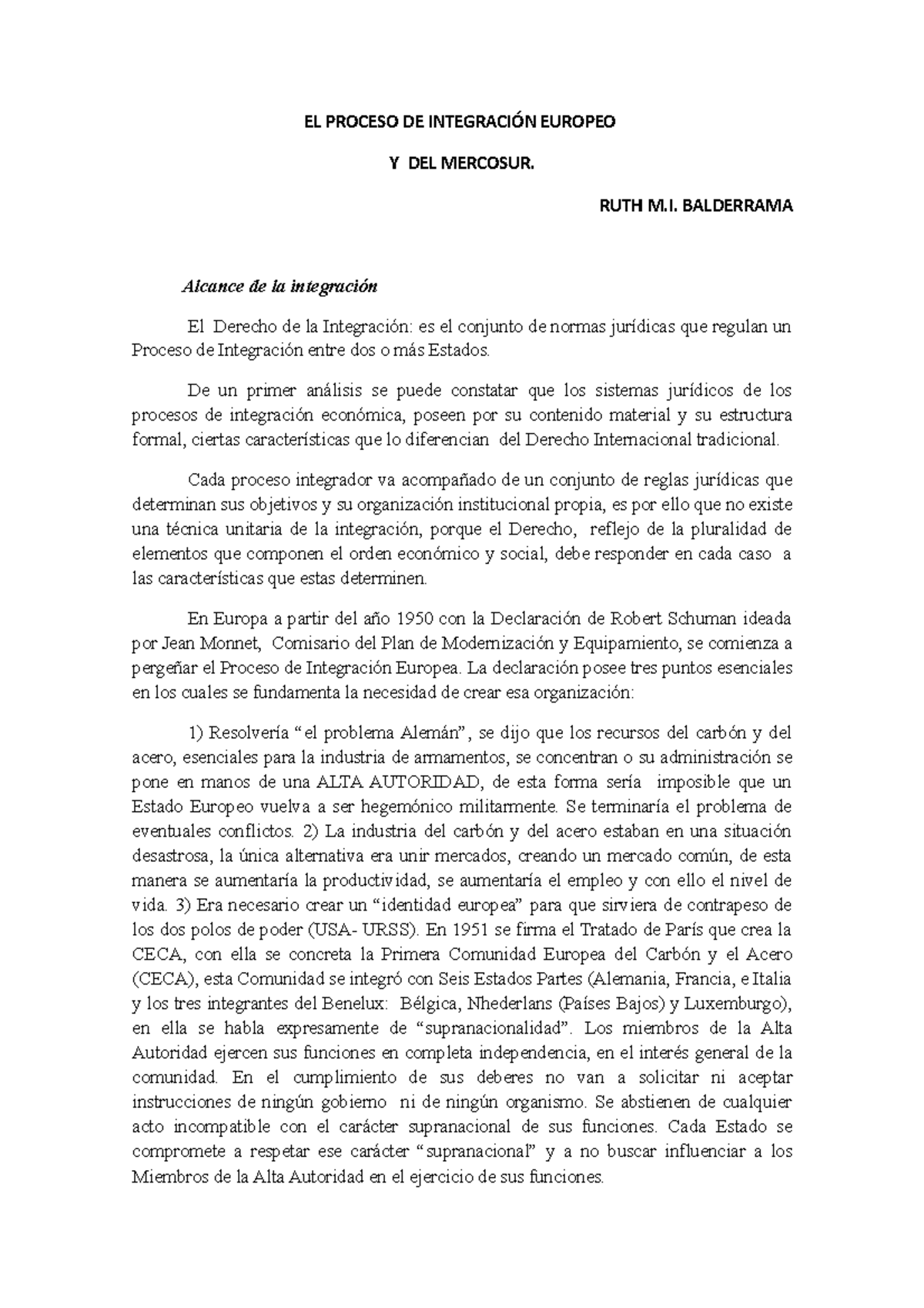 Comparto 'EL Proceso DE IntegracióN Europeo y Americano' con usted - EL ...