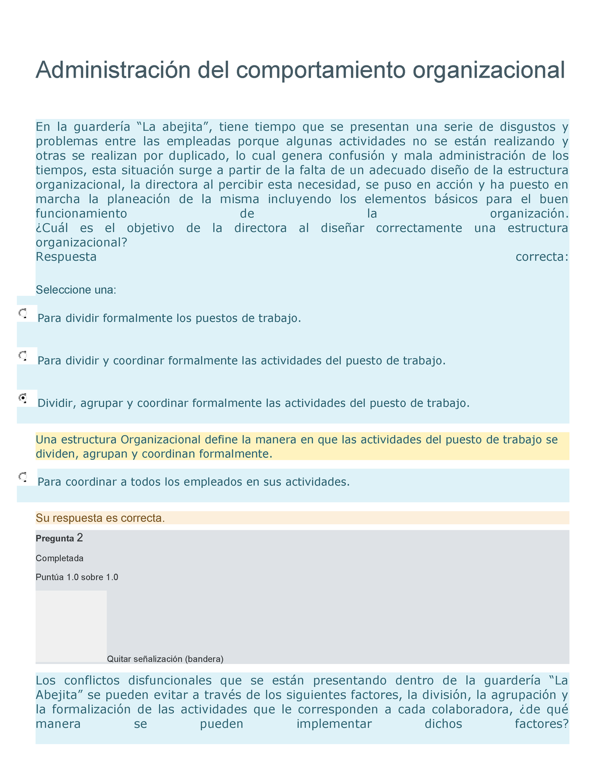 Administración Del Comportamiento Organizacional 3 - ¿Cuál Es El ...