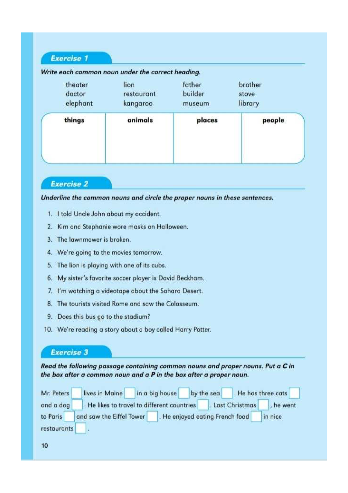 Practice questions Common Noun and Proper Noun - English Language - Studocu