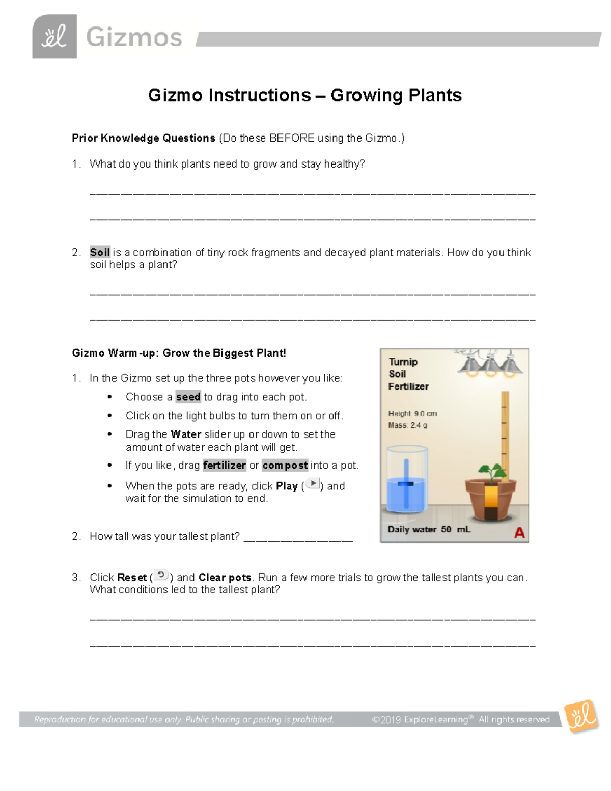 BIO100 Lab 1 Gizmo Instructions(1) Gizmo Instructions Growing