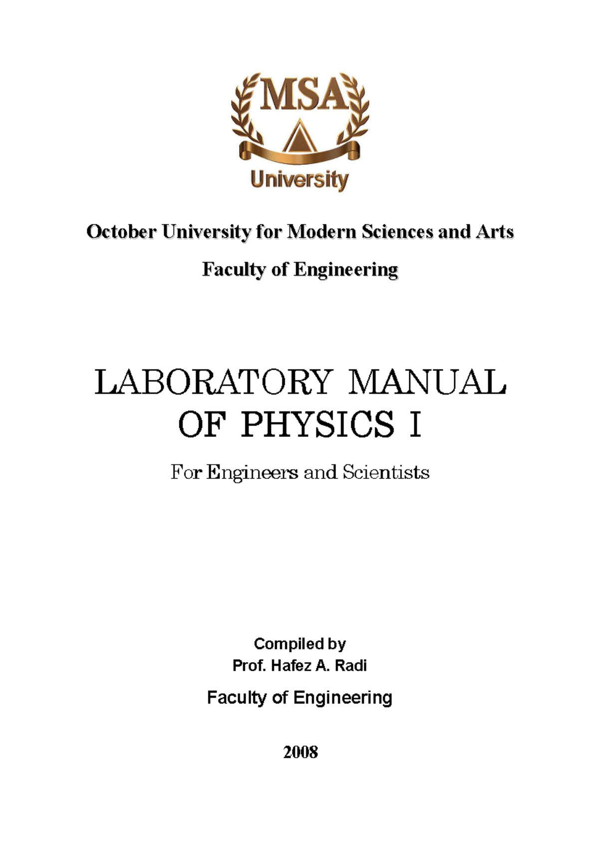 Laboratory Manual for Engineering Physics I - - Studocu
