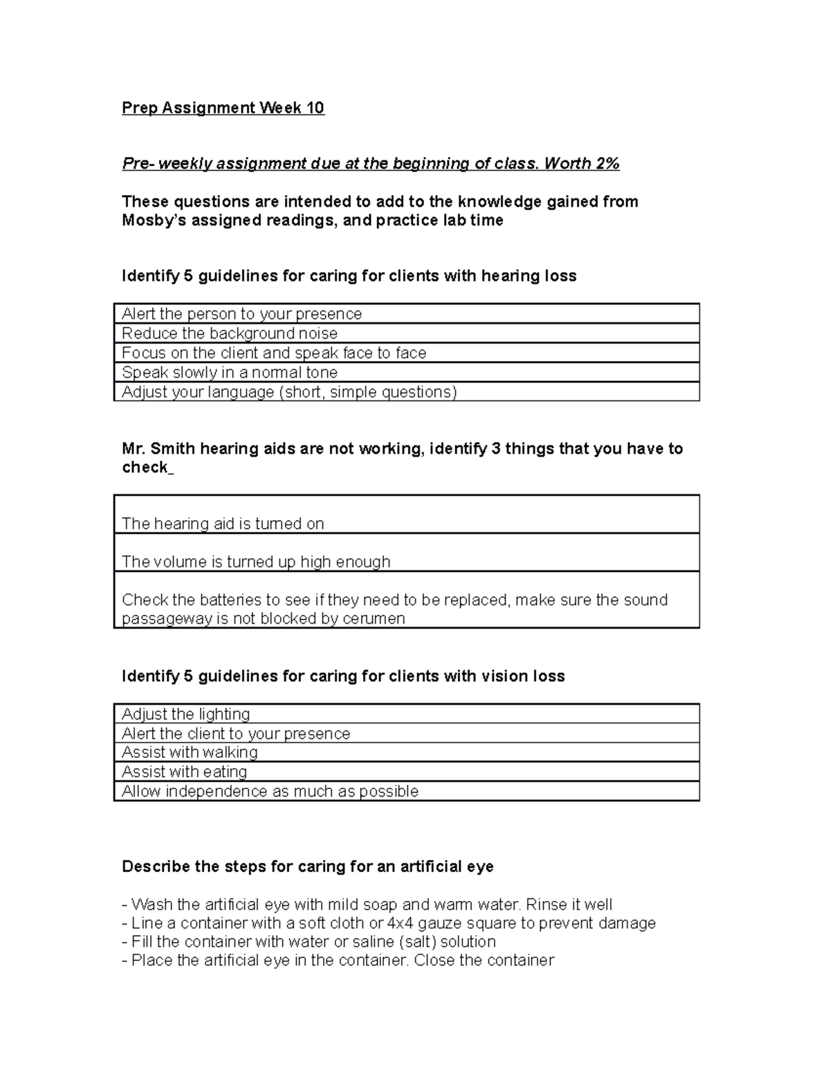 Week 10 Prep assignment - Prep Assignment Week 10 Pre- weekly ...