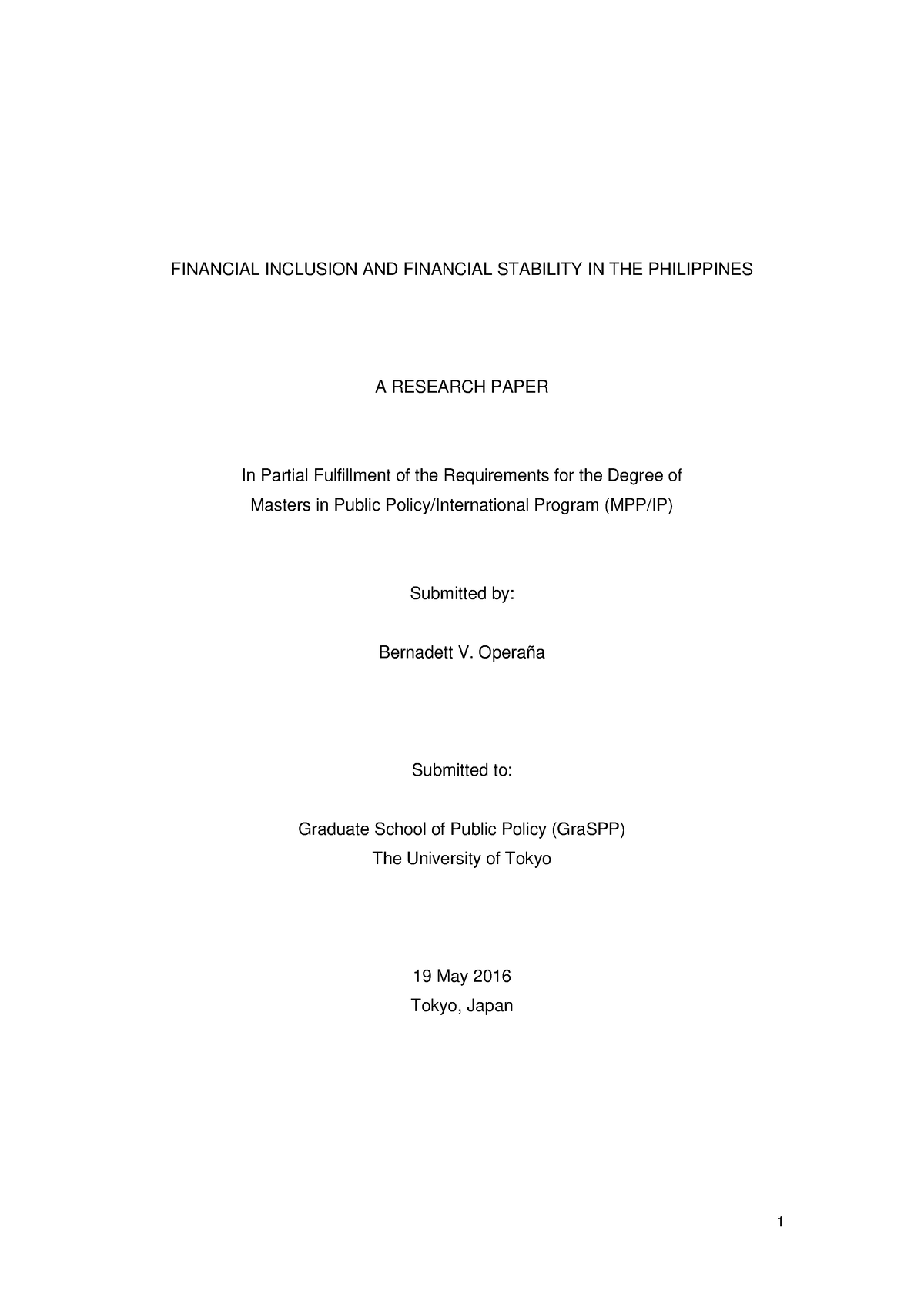 phd thesis on financial inclusion