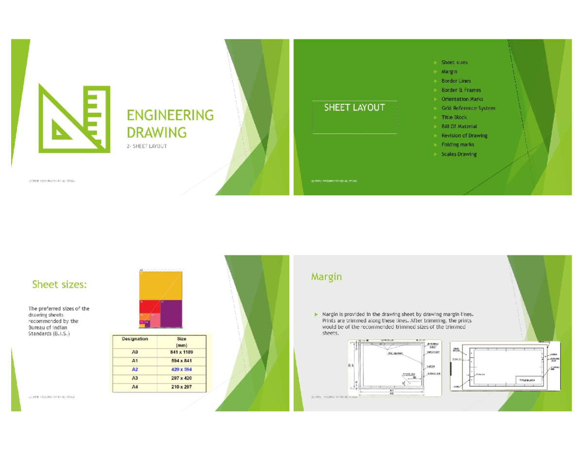 Engineering Drawing 2- Sheet Layout - Drawing Workshop - Studocu