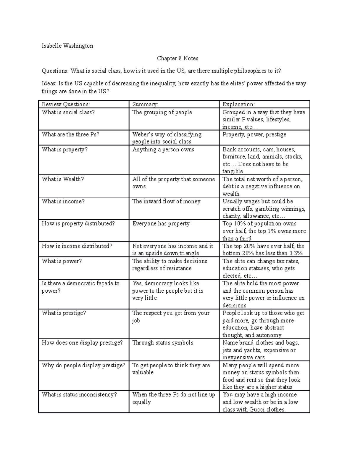Chapter 8 Notes - SOCI 3435 - UNG - Studocu