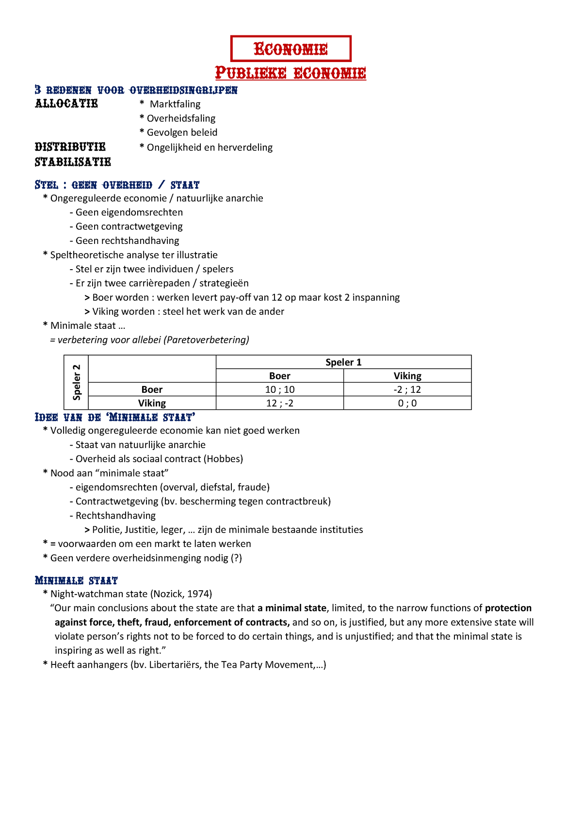 Samenvatting Economie B - Handelswetenschappen - Economie Publieke ...