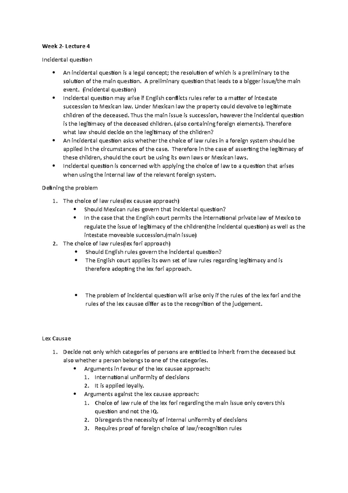 Incidental Question Section Of Week 2 Lectures Week 2 Lecture 4 