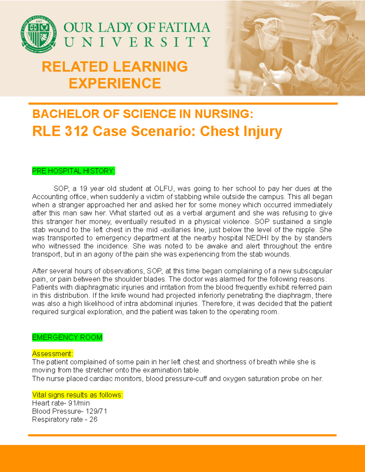 chest-injury-bachelor-of-science-in-nursing-rle-312-case-scenario