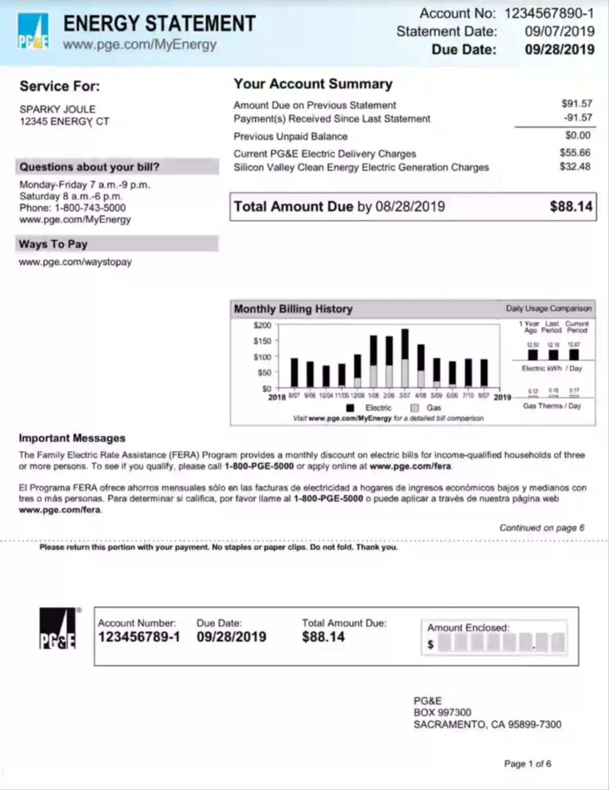 CA utility bill for - Psyc120 - Studocu