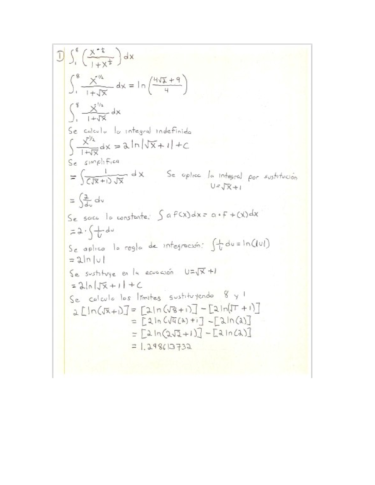 Ejercicios Integrales Definidas Calculo Integral Uveg Studocu