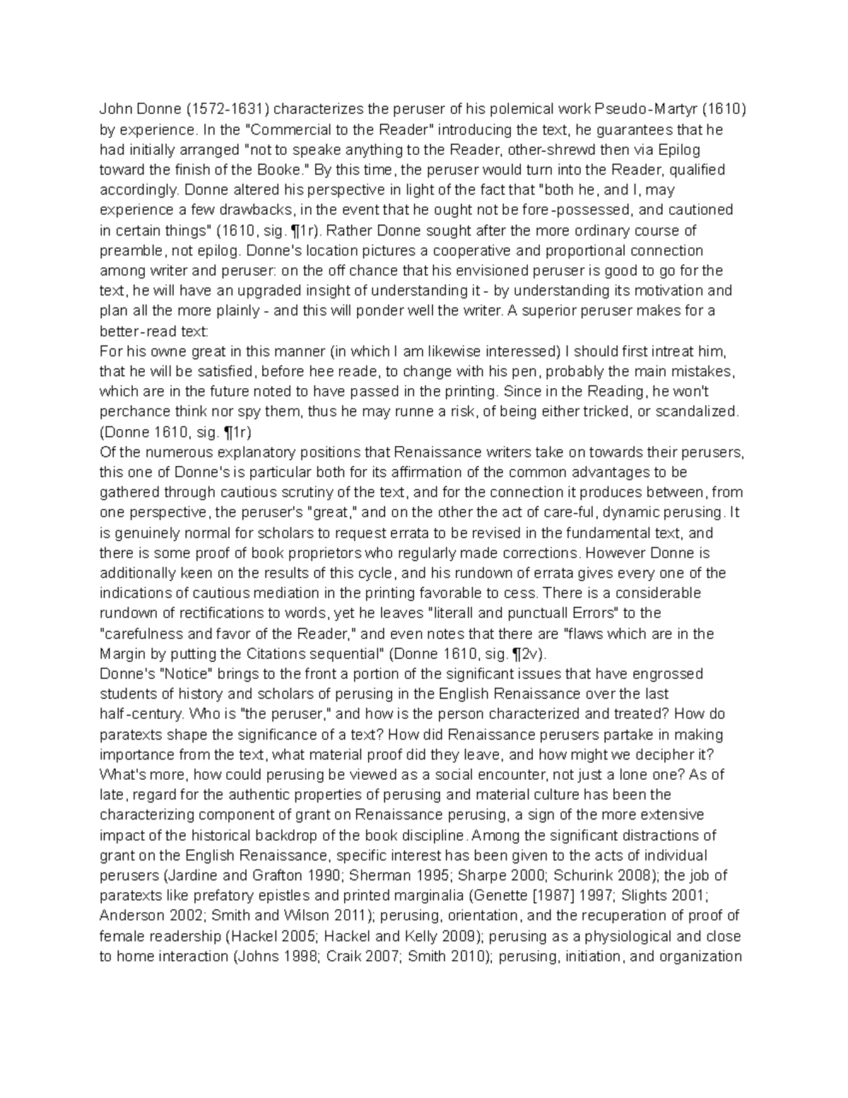 English Renaissance Chpt 21 notes - John Donne (1572-1631 ...