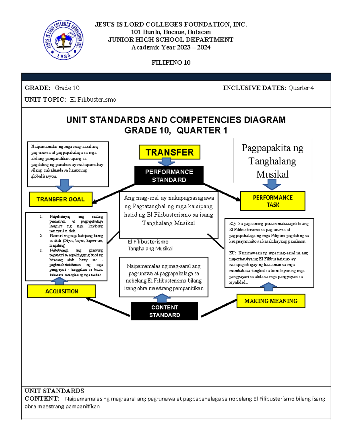 Q1 FIL 10 EFDT Learning PLAN Revised - JESUS IS LORD COLLEGES ...