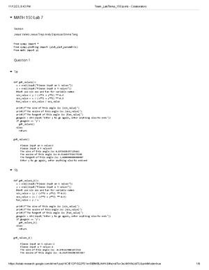 M150 23A E2Recitation(Blank) - Exam 2 Recitation Assignment Math 150 ...