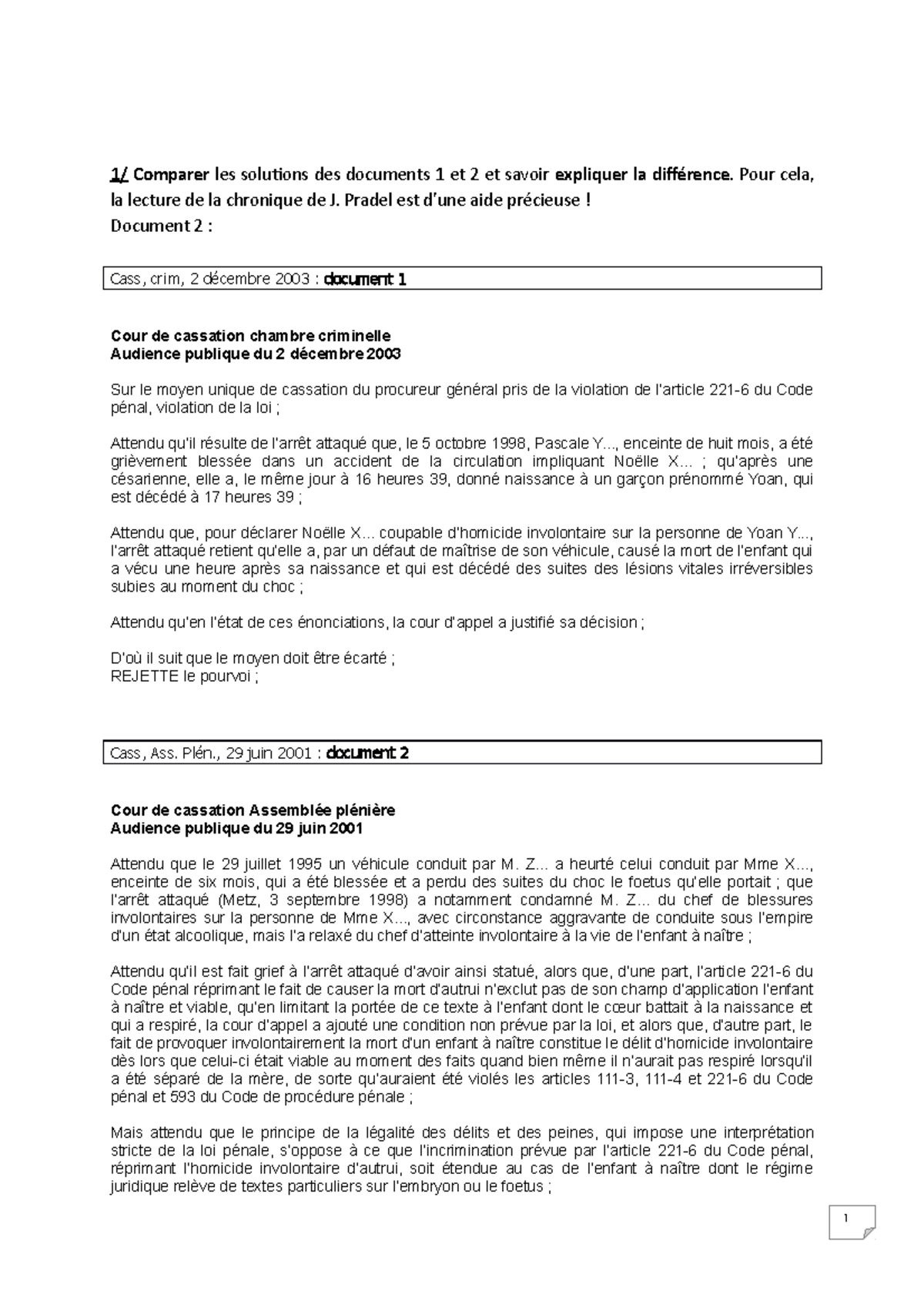 Exercice De Cadre Juridique Titulaires Du Droit Subjonctifs - UT ...