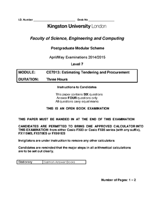 Tendering strategies 1st edition rics - RICS guidance note rics ...