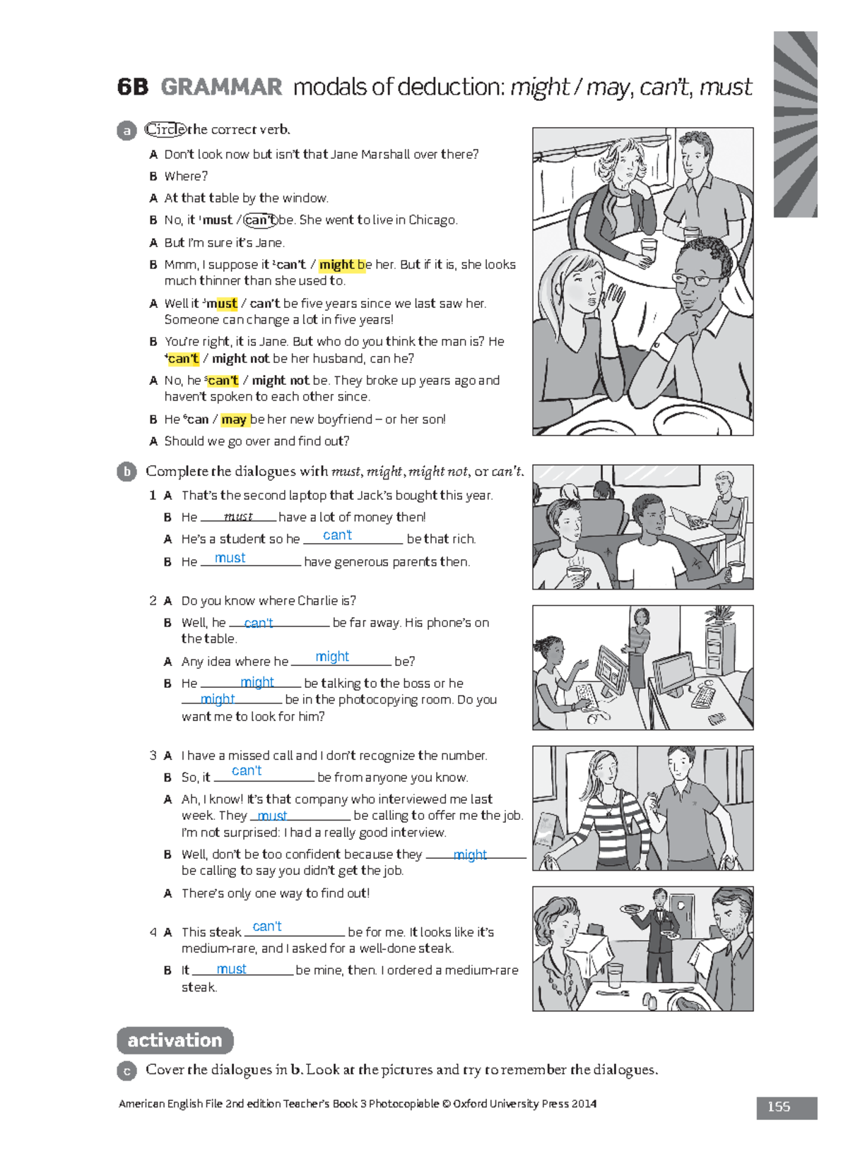 Modals of deduction - practica - American English File 2nd edition ...