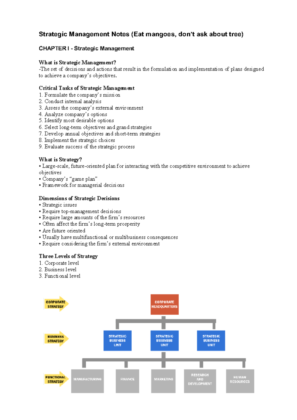 Dlstudocu - Strategic Management - Strategic Management Notes ( Eat ...