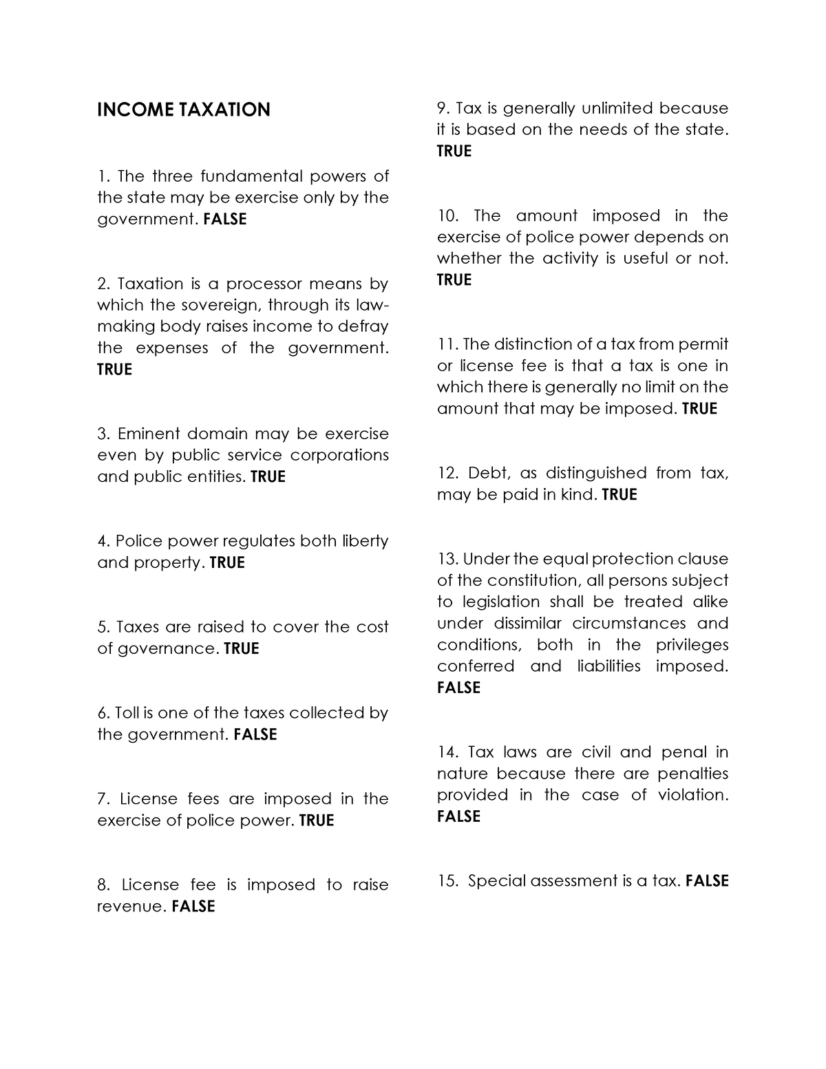 Income Taxation Chapter 1-with Special Topics - Studocu