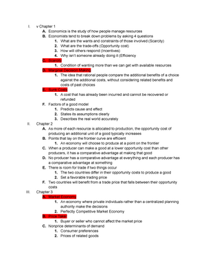 Microeconomics Chapter 1 Notes - Microeconomics Chapter 1: Economics ...