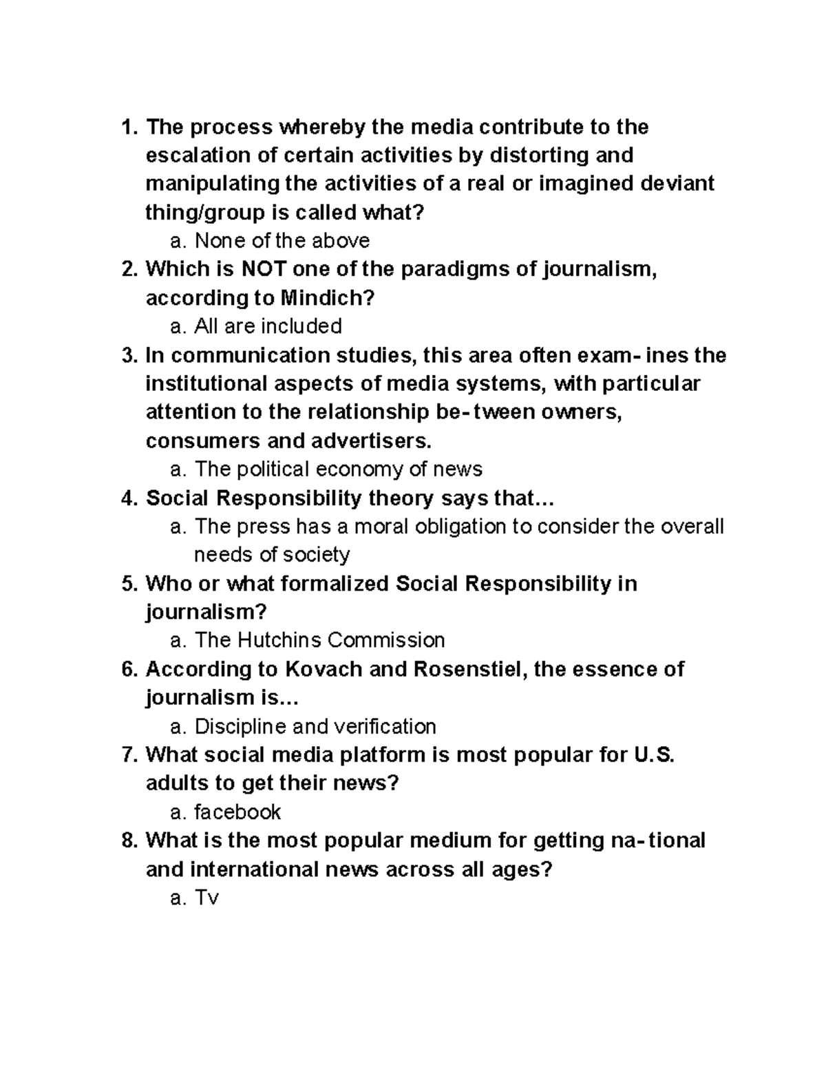 JMS 300 midterm-2 - Midterm study guide teacher: M. Rapp - The process ...