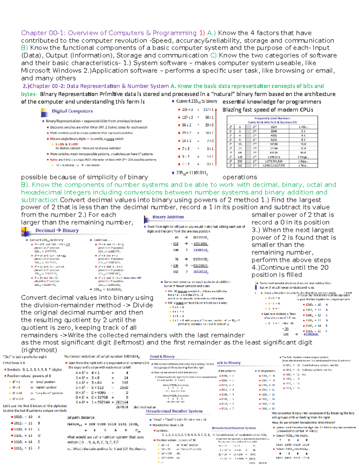 Chapter 1-5 - Exam Reviews - Chapter 00-1: Overview of Computers ...