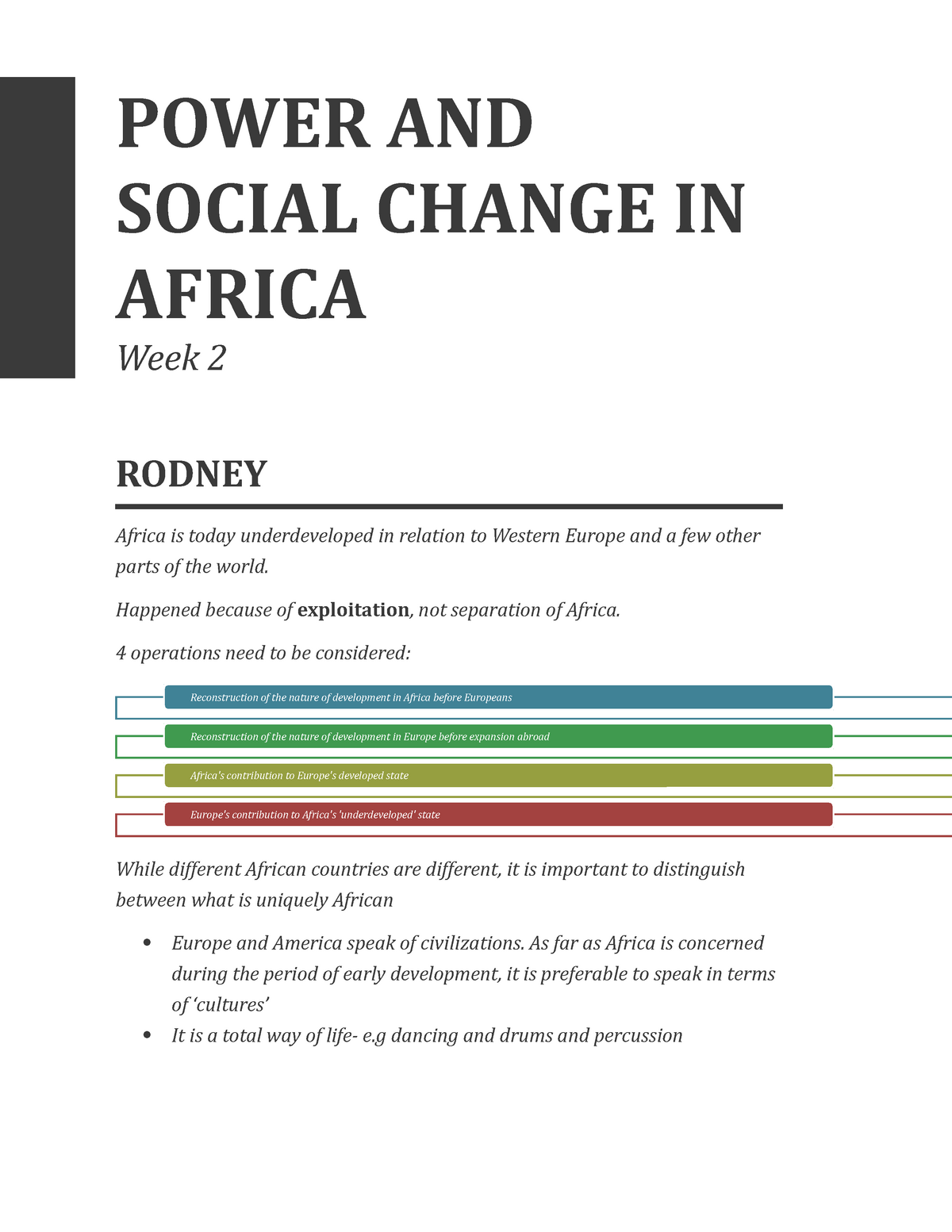 Power And Social Change In Africa Soc1005s Uct Studocu