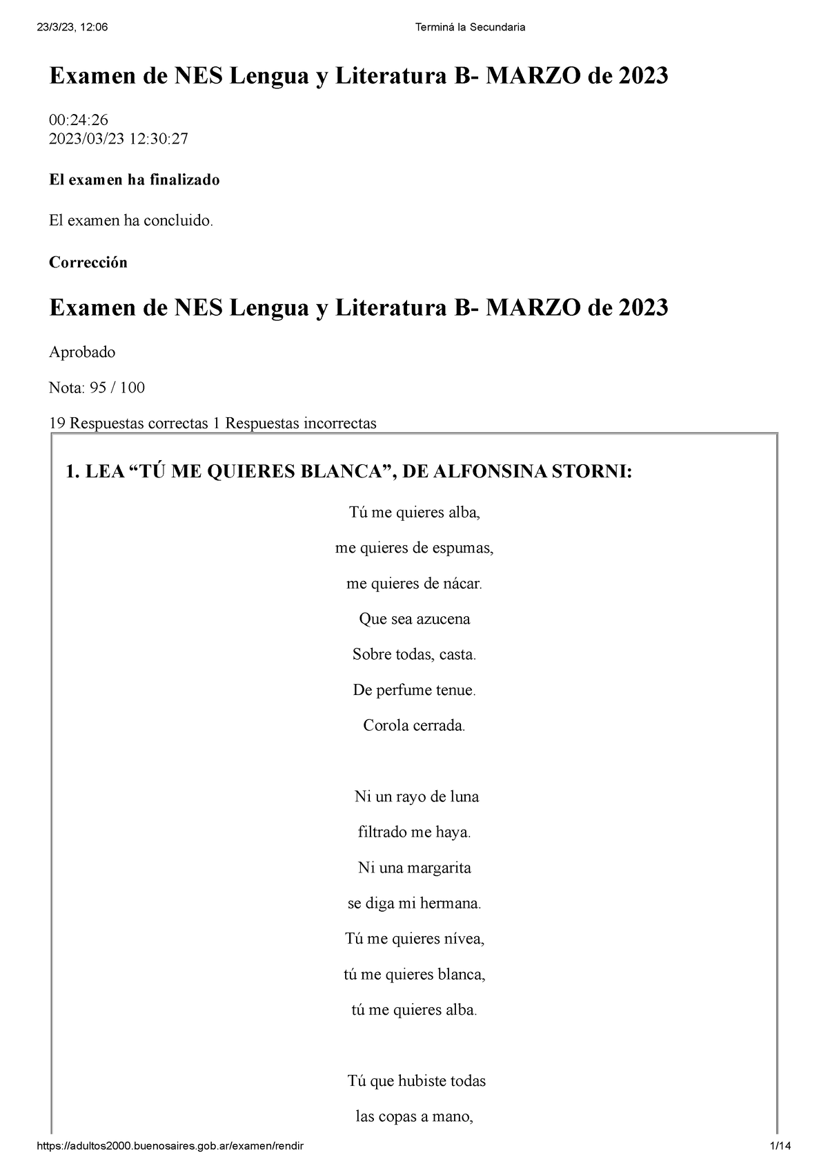 Examen Lengua B 2023 - Lista - Examen De NES Lengua Y Literatura B ...