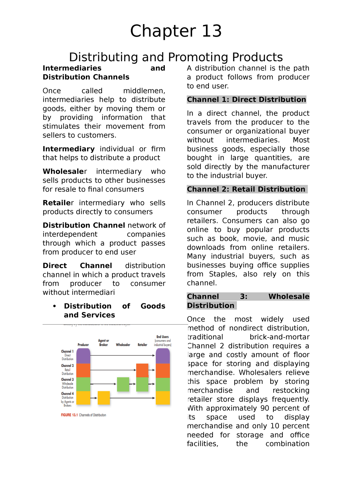 Chapter 13 - Business Essentials - Chapter 13 Distributing And ...