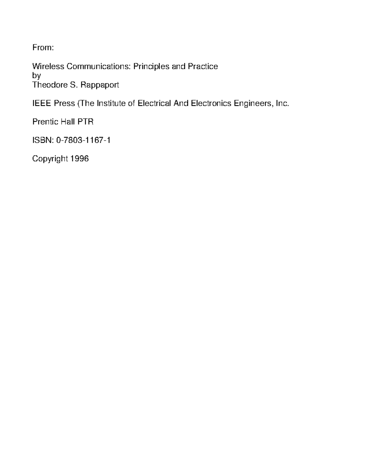 Wireless communications principles - From: Wireless Communications ...
