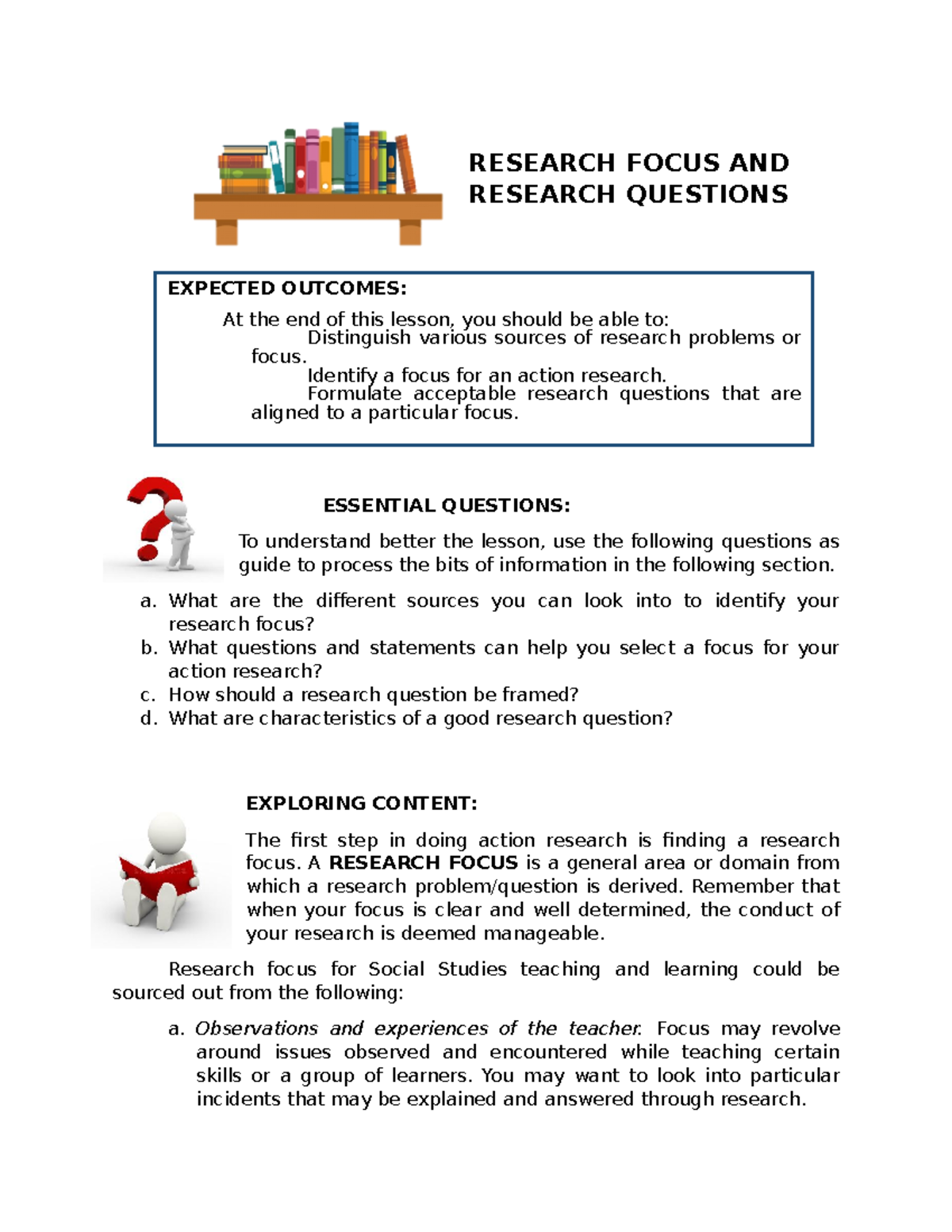 research questions for 2nd graders