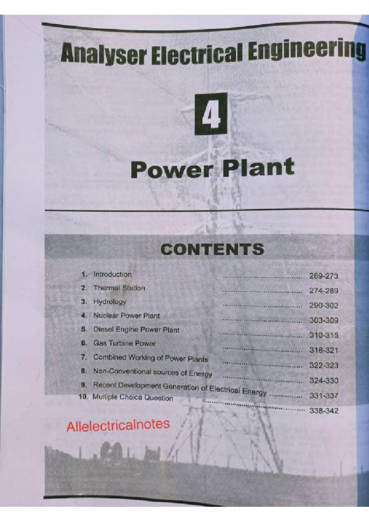 Power plant notes Analyser Electrical Engineering Power Plant