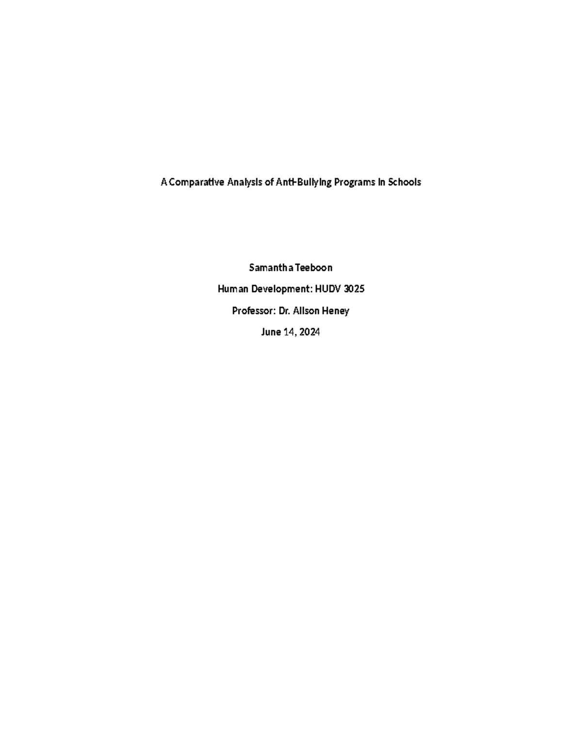 A Comparative Analysis of Anti - A Comparative Analysis of Anti ...