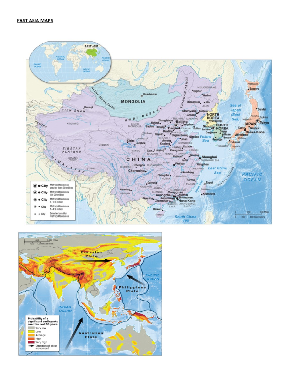 EAST ASIA MAPS - JW STUDY - GEA 2000 - EAST ASIA MAPS - Studocu