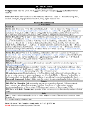 Civpro Outline - Due Process Notice and the Opportunity to be Heard ...