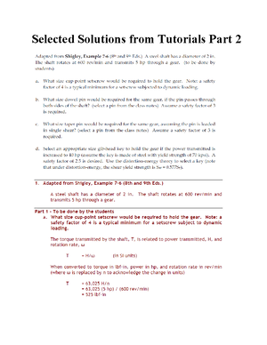 Seminar Assignments, Answers To Assignment 2 - ENGR380 Design Of ...