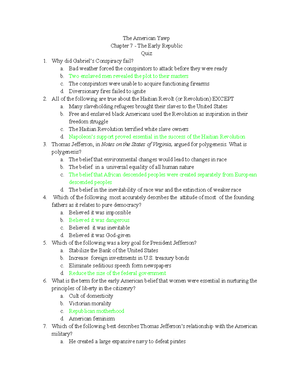 38 American Yawp Chapter 7 Quiz Answers MarleneYumna