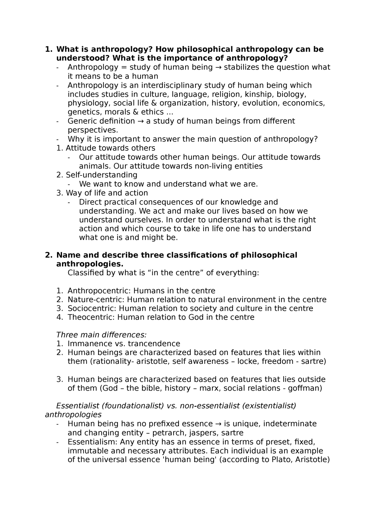 philosophical anthropology thesis topics