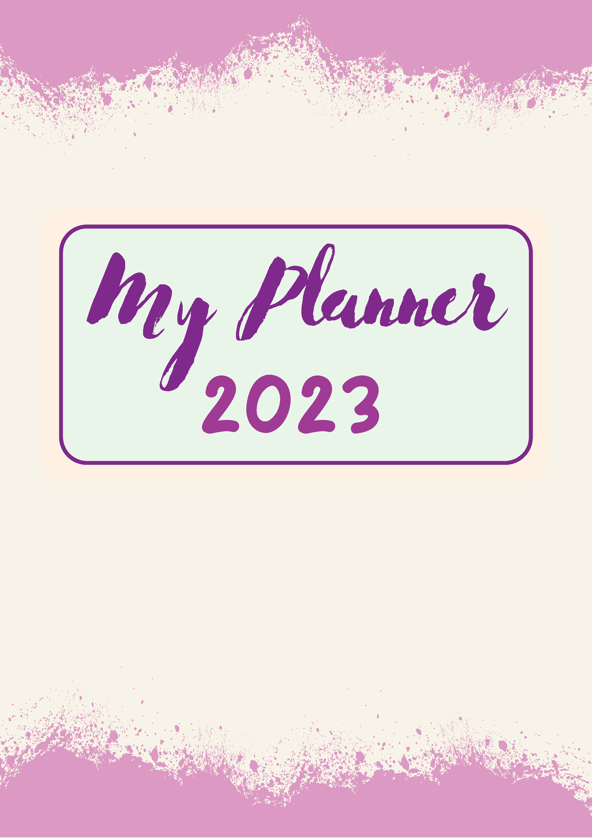 MY Purple Themed Planner 2023 - 2023 My Planner JUNE Mo Tu We Th Fr Sa ...