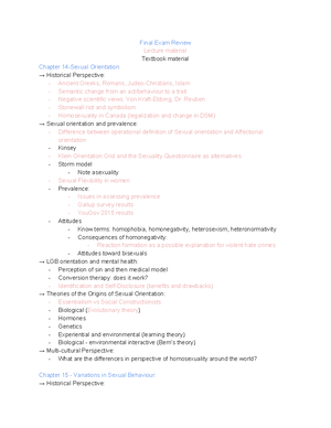 Human Sexuality Exam 1 Review - Exam 1 Review → 60 multiple choice ...