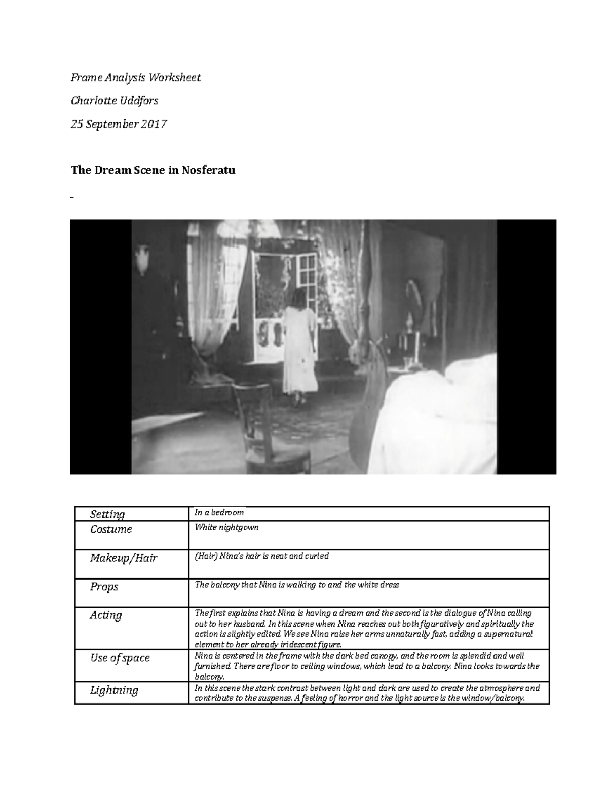 Frame Analysis CU - Frame Analysis Worksheet Charlotte Uddfors 25 ...