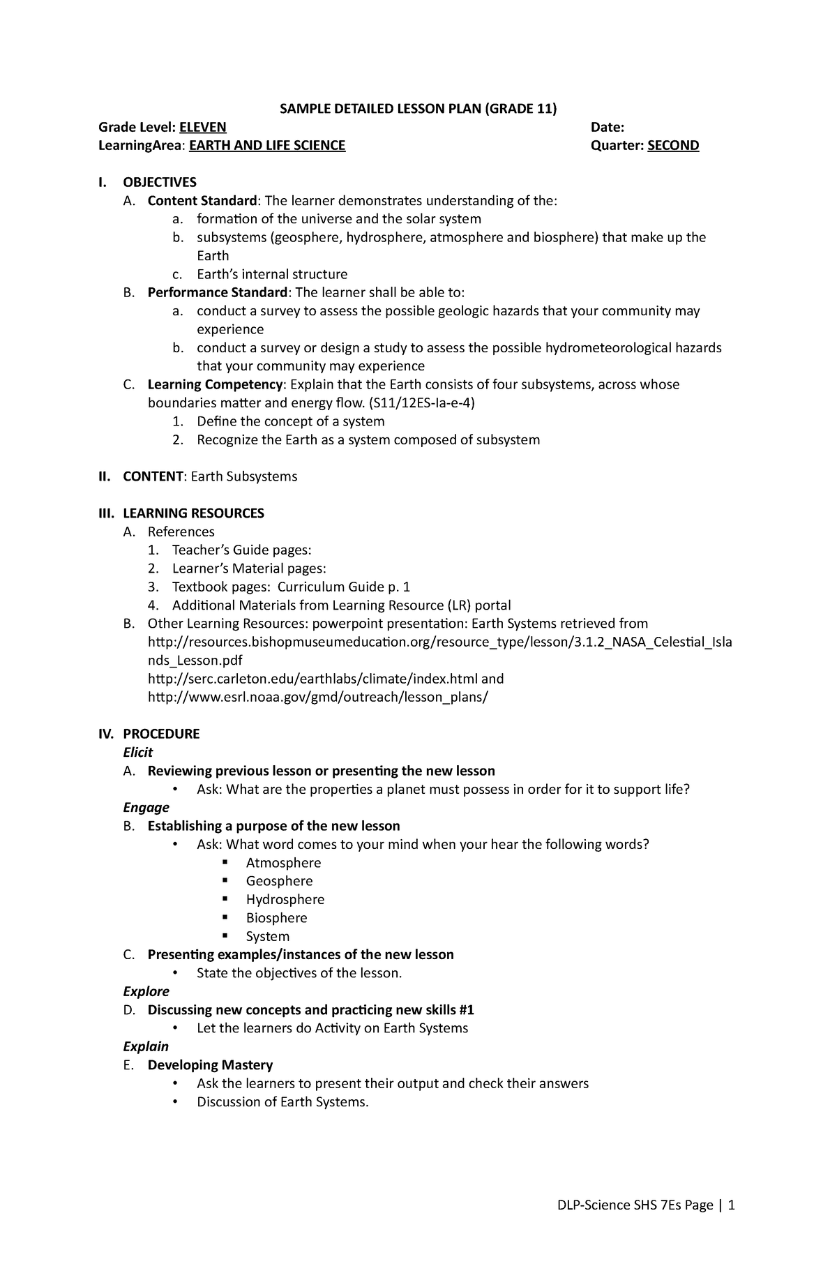 405949356- Sample- Detailed- Lesson-PLAN-Grade-11-7E-docx - SAMPLE ...